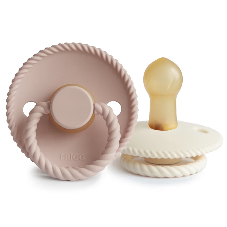 FRIGG Rope Natural Rubber Pacifier 2-Pack 0-6 Months