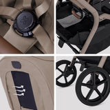 Silver Cross Breez Compact Stroller + Folding Bassinet Bundle