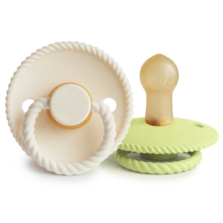 FRIGG Rope Natural Rubber Pacifier 2-Pack 6-18 Months