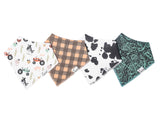 4 Pack Baby Bandana Bibs
