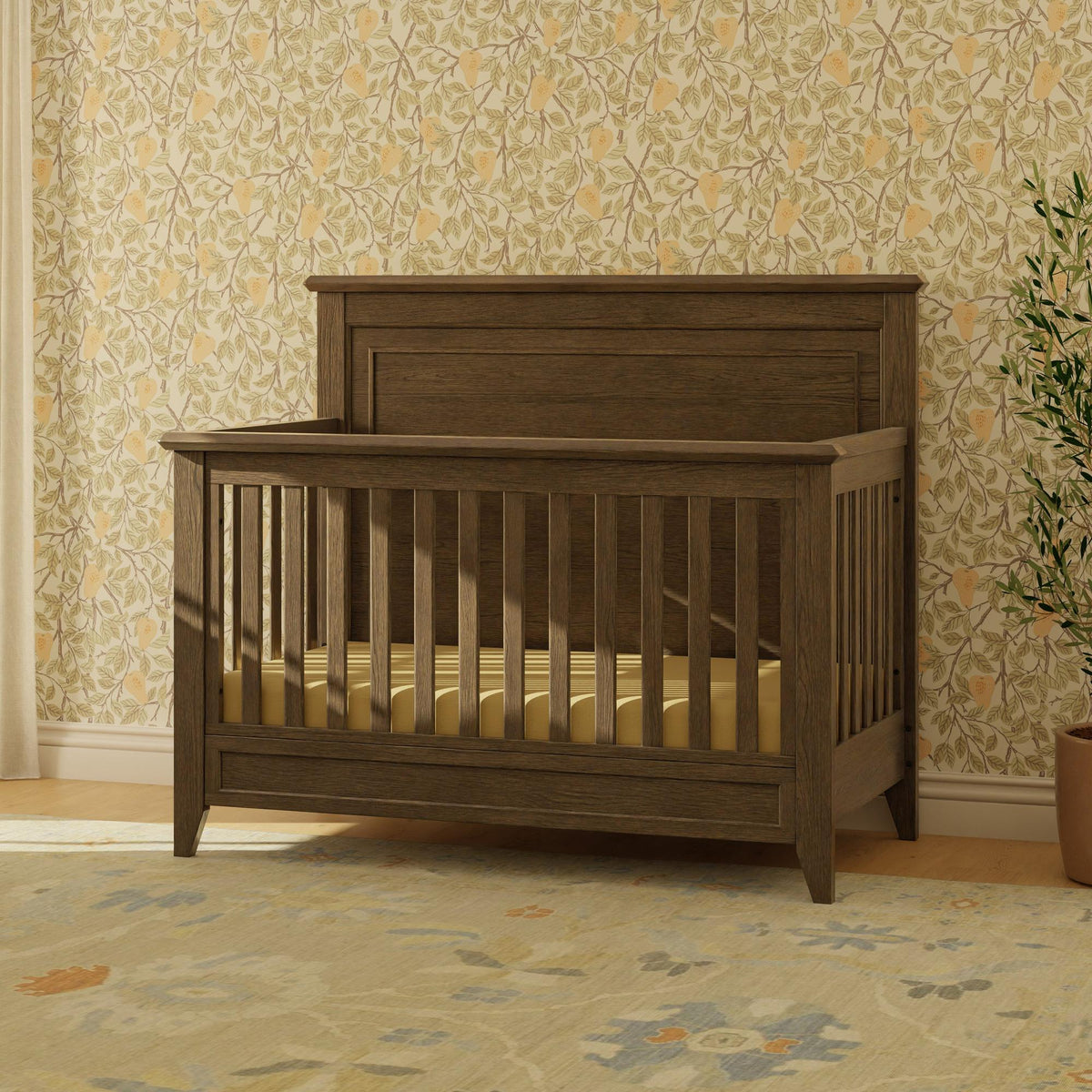 Monogram by Namesake Barrow Rustic 4-in-1 Convertible Flat Top Crib