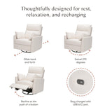 Babyletto Nori Extra Wide Electronic Recliner & Swivel Glider with USB port