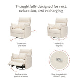 Babyletto Nori Extra Wide Electronic Recliner & Swivel Glider with USB port