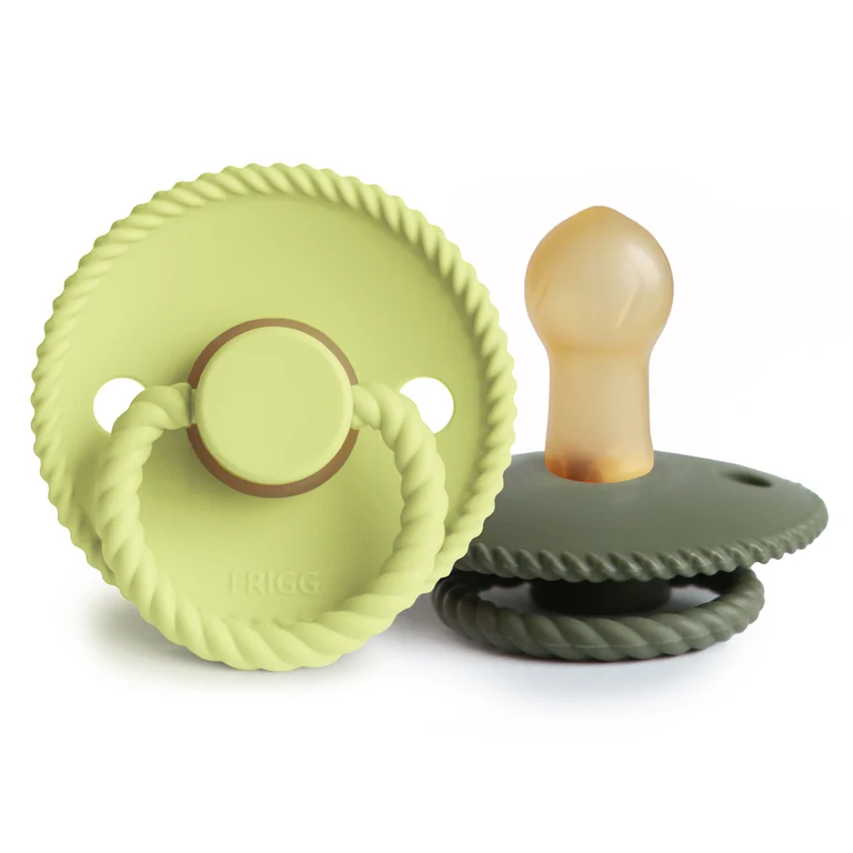 FRIGG Rope Natural Rubber Pacifier 2-Pack 0-6 Months