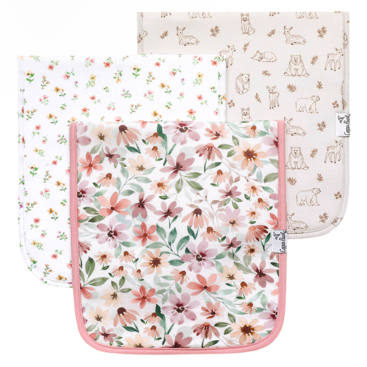 3 Pack Premium Burp Cloths