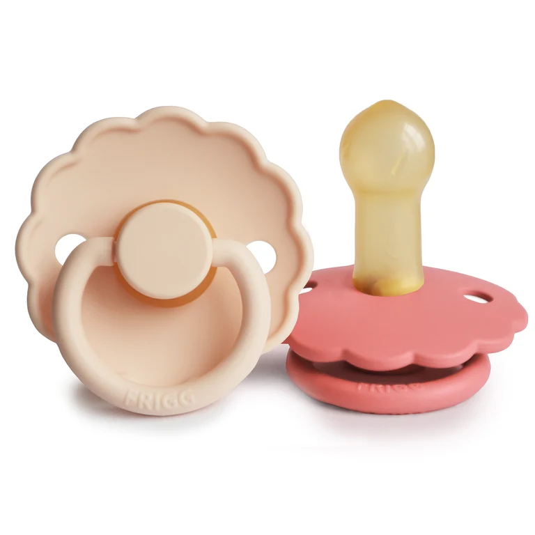 FRIGG Daisy Natural Rubber Pacifier 2-Pack 6-18 Months