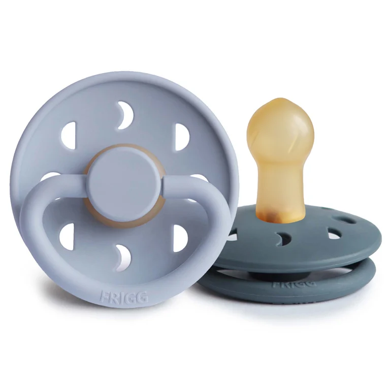 FRIGG Moon Natural Rubber Pacifier 2-Pack 0-6 Months
