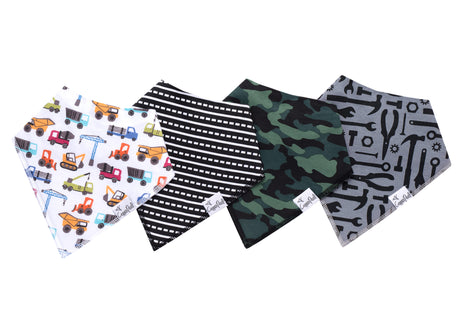 4 Pack Baby Bandana Bibs