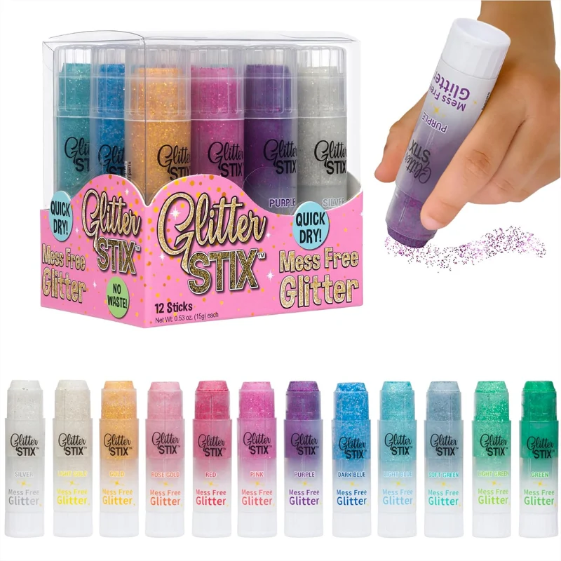 Glitter Stix Mess Free Glitter! 12 pc Set