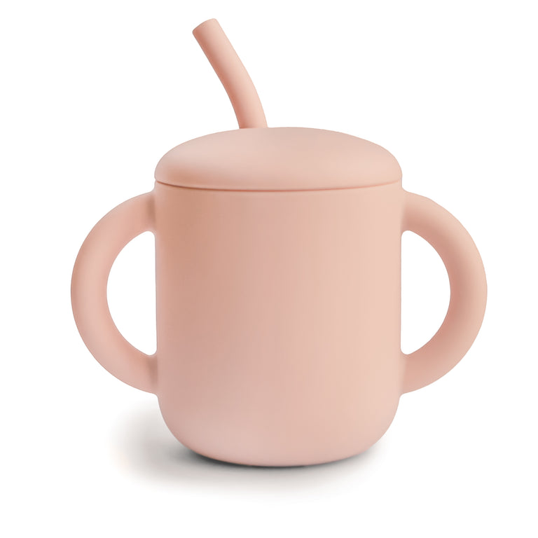 Silicone Training Cup + Straw