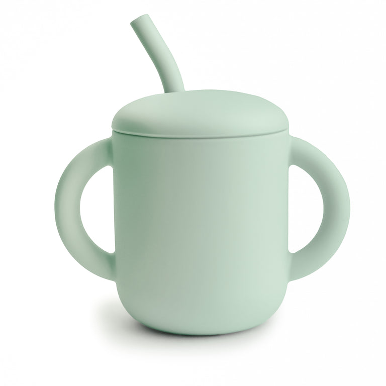 Silicone Training Cup + Straw