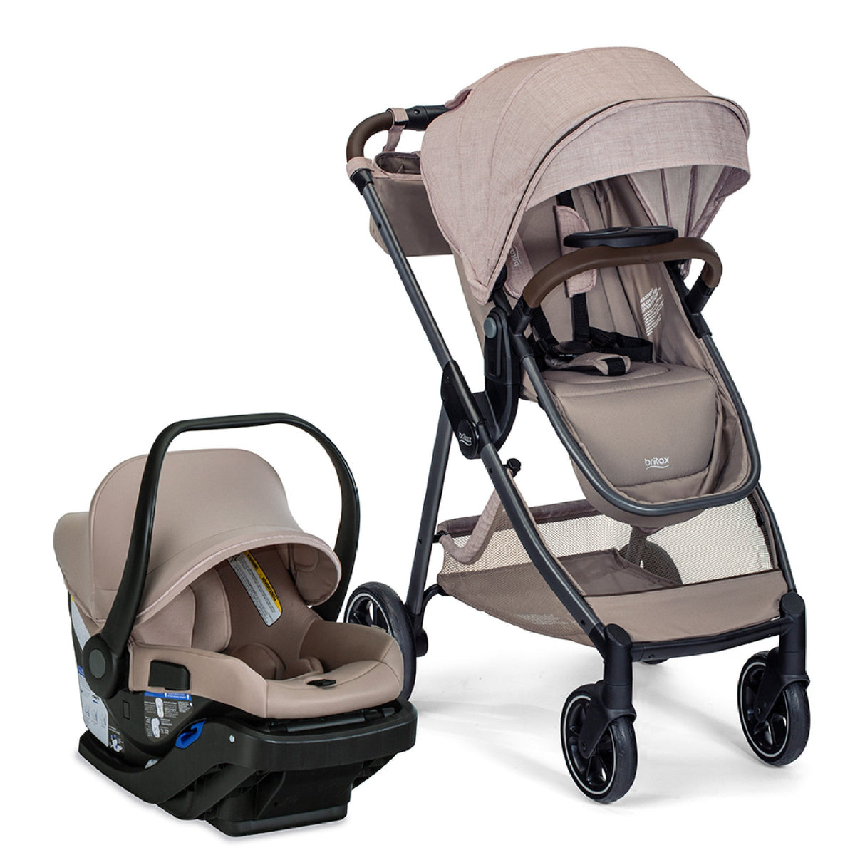 Britax Phases Travel System with Arbor Infant Car Seat + StayTight Base