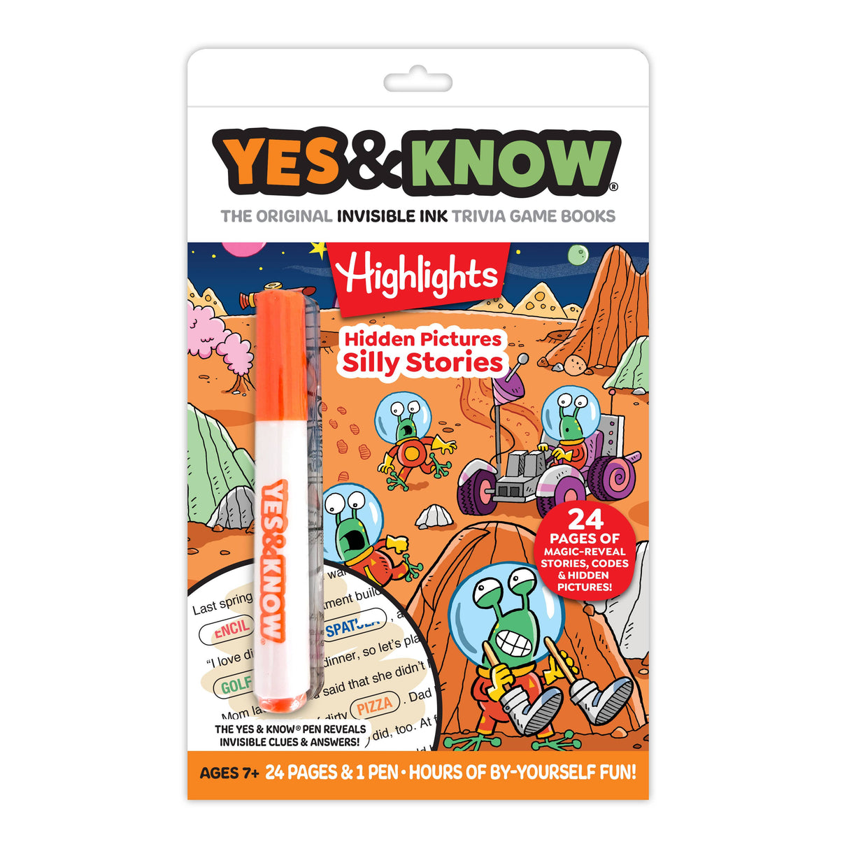 Yes & Know® Invisible Ink Trivia Game Books- Silly Stories