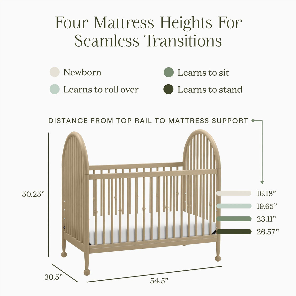 Namesake Alouette 3-in-1 Convertible Spindle Crib