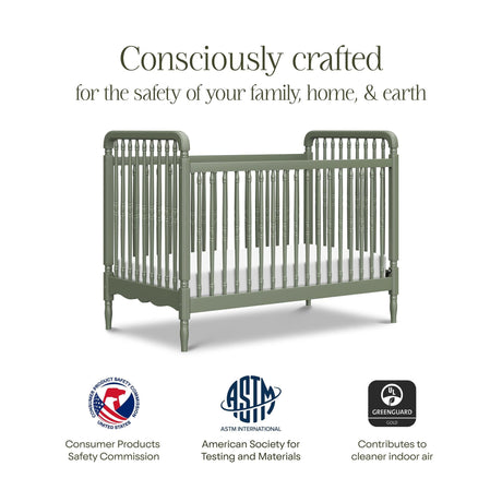 Namesake Liberty 3-in-1 Convertible Spindle Crib with Toddler Bed Conversion Kit