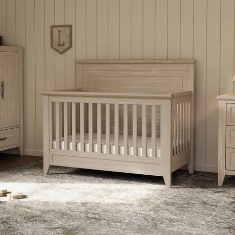 Monogram by Namesake Barrow Rustic 4-in-1 Convertible Flat Top Crib
