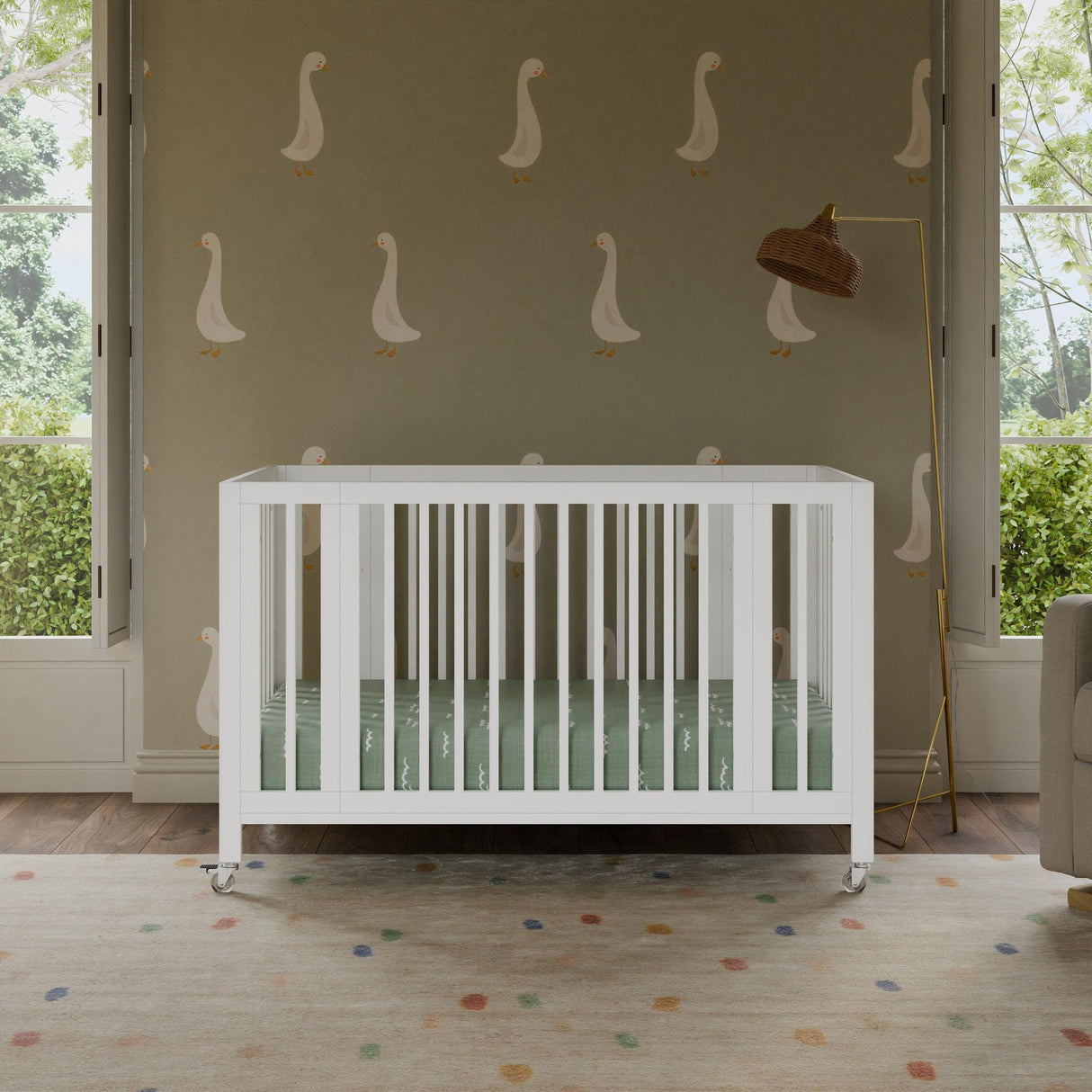 Babyletto Rolli 9-in-1 Convertible All-Stages Crib with Bassinet & Toddler Bed Conversion Kits