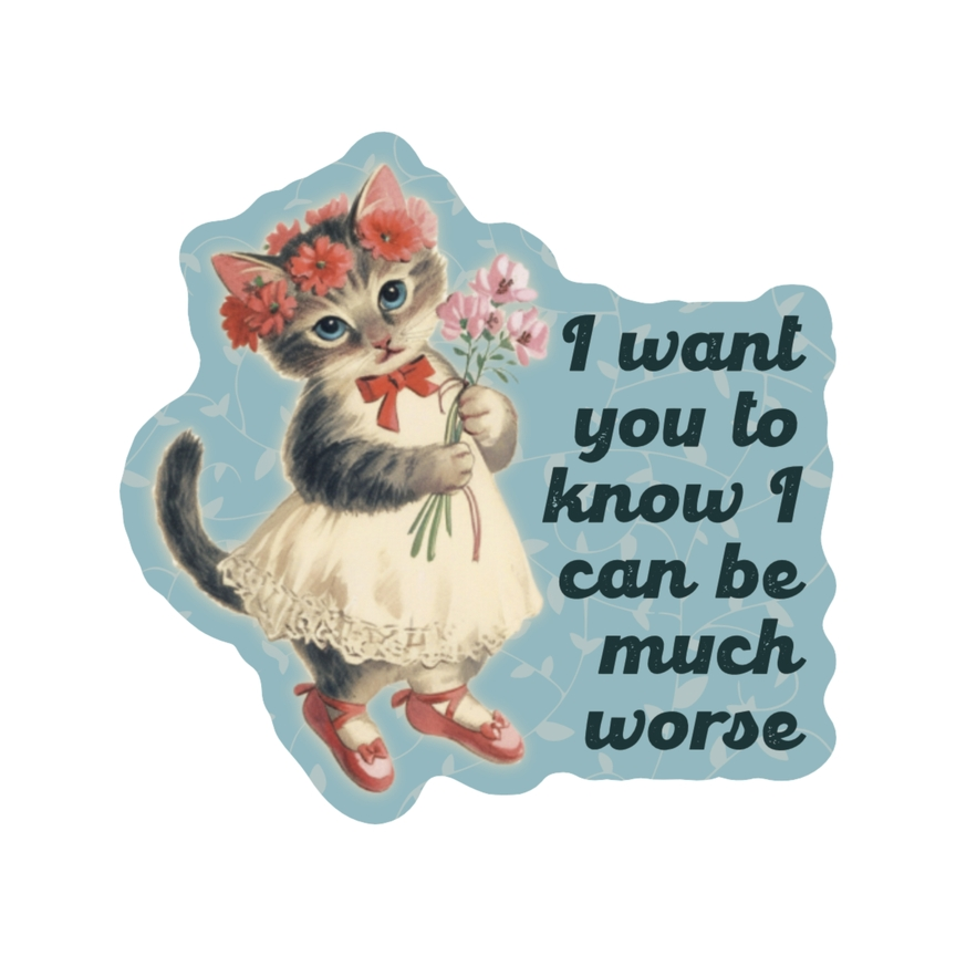Feisty Kitty Cat Vinyl Sticker
