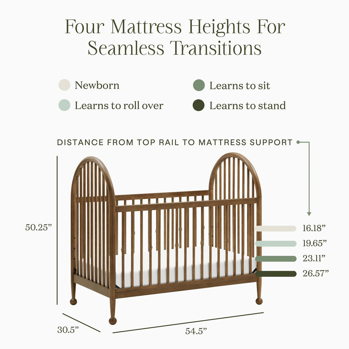Namesake Alouette 3-in-1 Convertible Spindle Crib