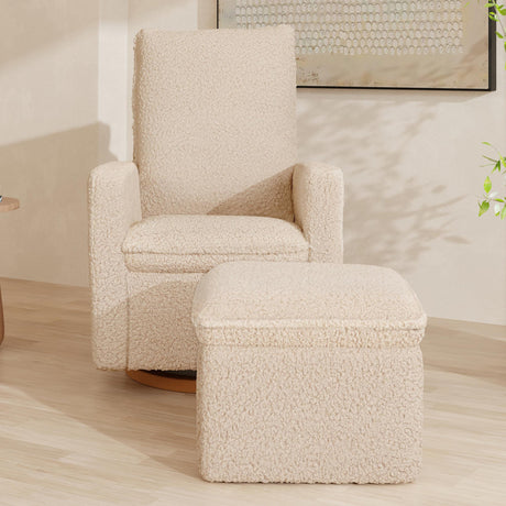 Babyletto Cali Storage Ottoman in Shearling