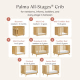 Babyletto Palma 8-in-1 Convertible All-Stages Crib with Bassinet & Toddler Bed Kit