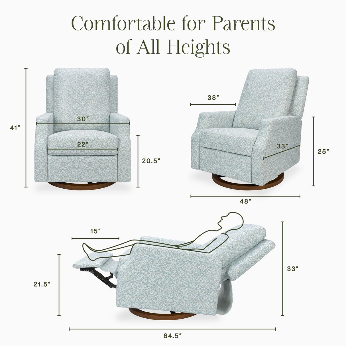 Morris & Co. x Namesake Crewe Recliner and Swivel Glider