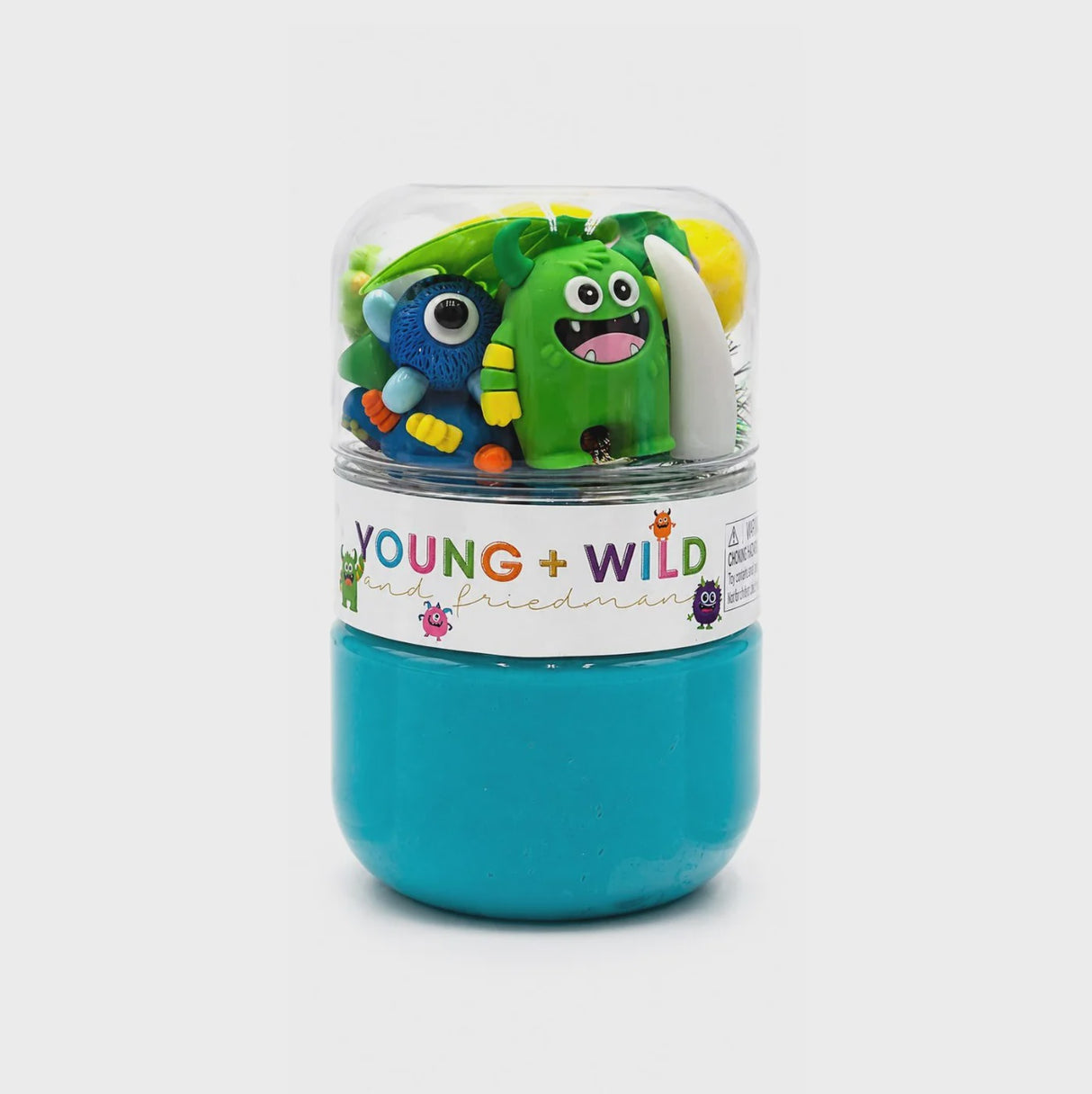 Young + Wild Friedman Grab & Go Dough Jar - Colorful Monster