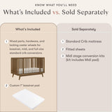 Babyletto Palma 8-in-1 Convertible All-Stages Crib with Bassinet & Toddler Bed Kit