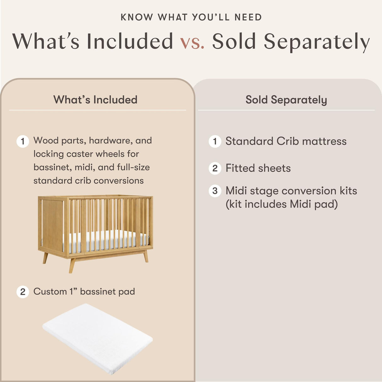 Babyletto Palma 8-in-1 Convertible All-Stages Crib with Bassinet & Toddler Bed Kit