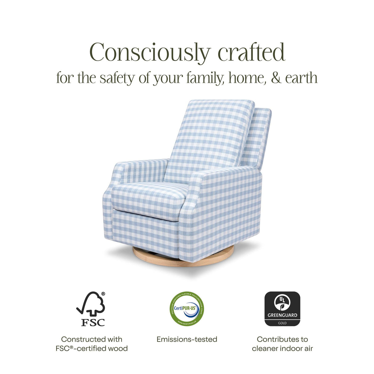 Namesake Crewe Recliner and Swivel Glider