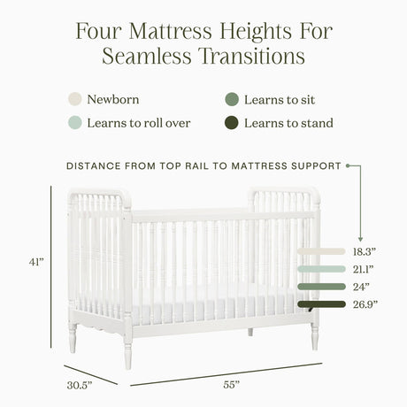 Namesake Liberty 3-in-1 Convertible Spindle Crib with Toddler Bed Conversion Kit