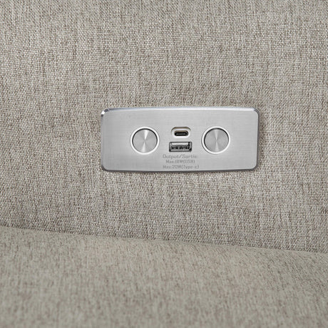 Namesake Harbour Electronic Recliner and Swivel Glider in Eco-Performance Fabric with USB port | Water Repellent & Stain Resistant