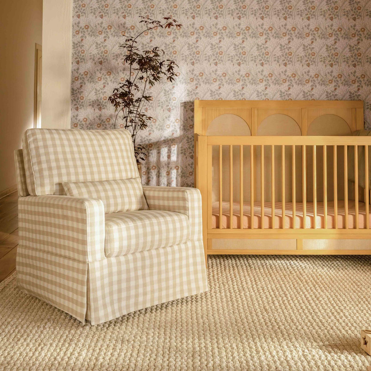 Namesake Crawford Pillowback Comfort Swivel Glider