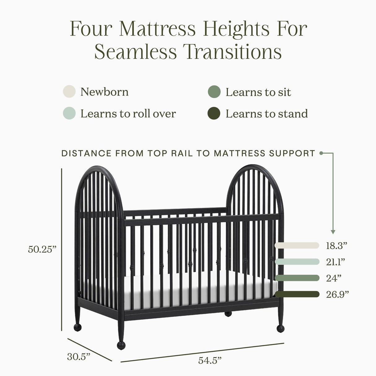 Namesake Alouette 3-in-1 Convertible Spindle Crib