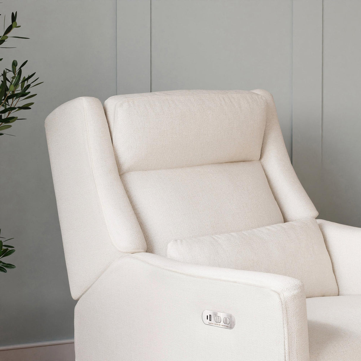 Babyletto Kiwi Plus Power Recliner and Swivel Glider with Power Adjustable Headrest and USB Port