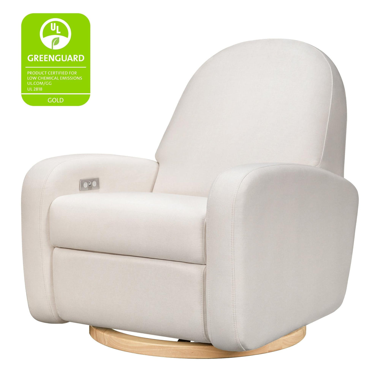 Babyletto Nami Electronic Recliner and Swivel Glider Recliner with USB port