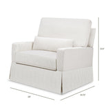 Namesake Crawford Pillowback Chair and a Half Comfort Swivel Glider