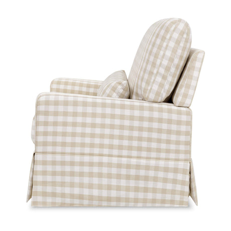 Namesake Crawford Pillowback Chair and a Half Comfort Swivel Glider
