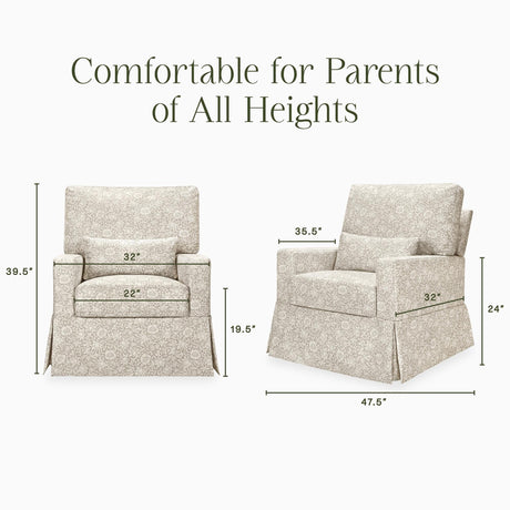 Morris & Co. x Namesake Crawford Pillowback Comfort Swivel Glider