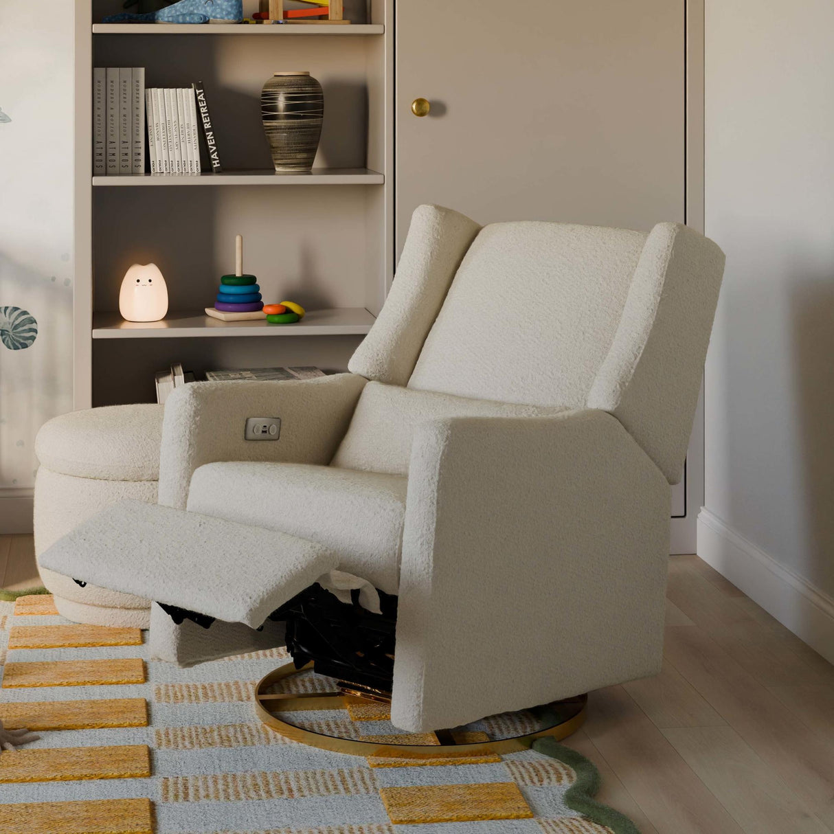 Babyletto Kiwi Electronic Recliner and Swivel Glider with USB port