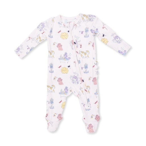 Spa Dogs - 2 Way Ruffle Back Zipper Footie