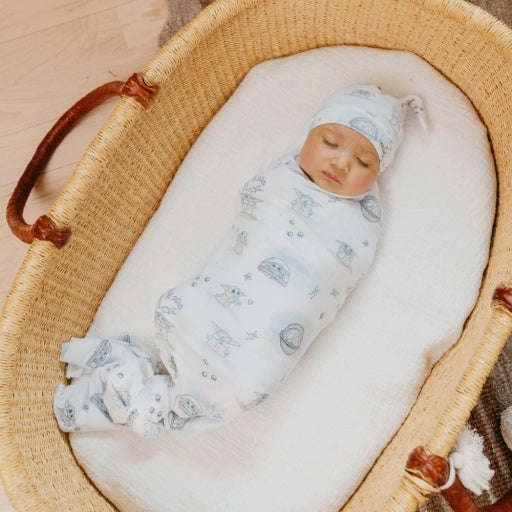 KNIT SWADDLE BLANKET - STAR WARS GROGU