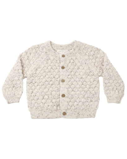 BUBBLE KNIT CARDIGAN NATURAL CONFETTI