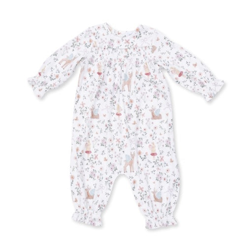 Enchanted Woodland - Smocked Long Sleeve Romper