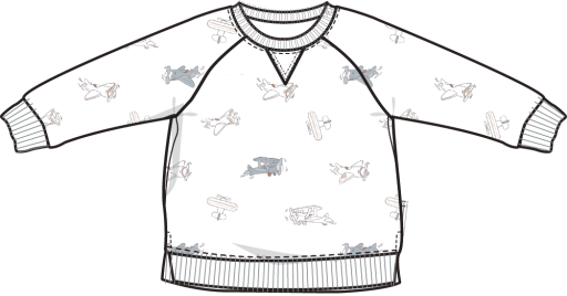 Vintage Airplane Pilots - Raglan Sweatshirt