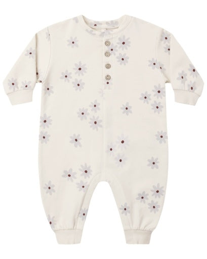 RELAXED FLEECE JUMPSUIT BLUE DAISY