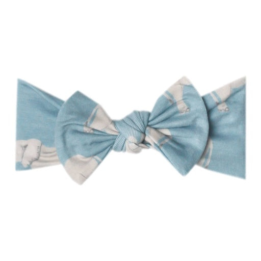 KNIT HEADBAND BOW - PEANUT