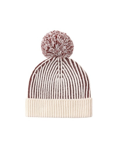 BEANIE BLACK CHERRY STRIPE