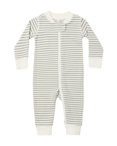 ZIP LONG SLEEVE SLEEPER LAUREL STRIPE