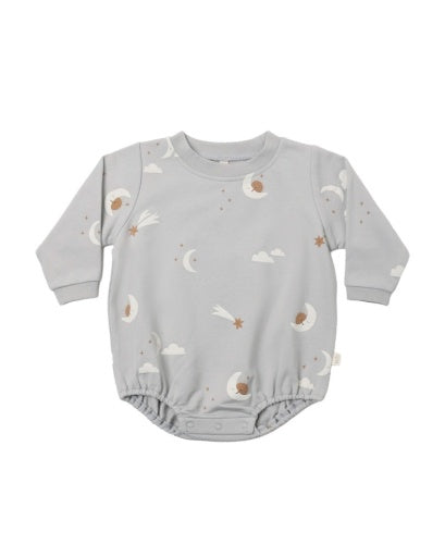 CREWNECK BUBBLE ROMPER SKY FRIENDS
